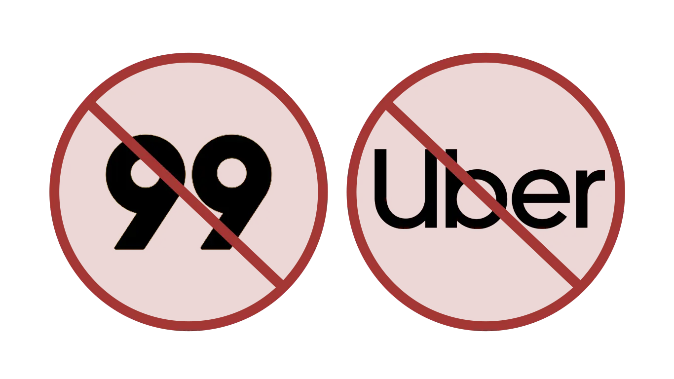 Proibido para uber e 99