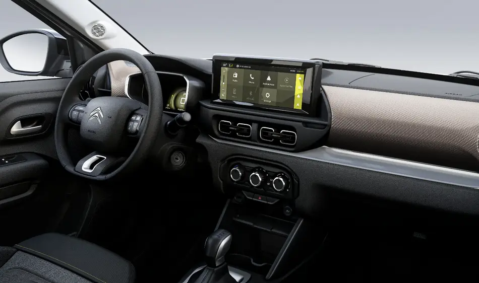 Citroen Basalt Shine 200 Turbo AT interior.webp